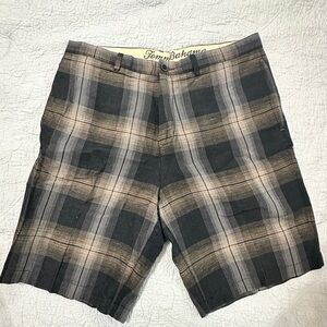 Tommy Bahama Men's Checkered Shorts - Black and Tan
